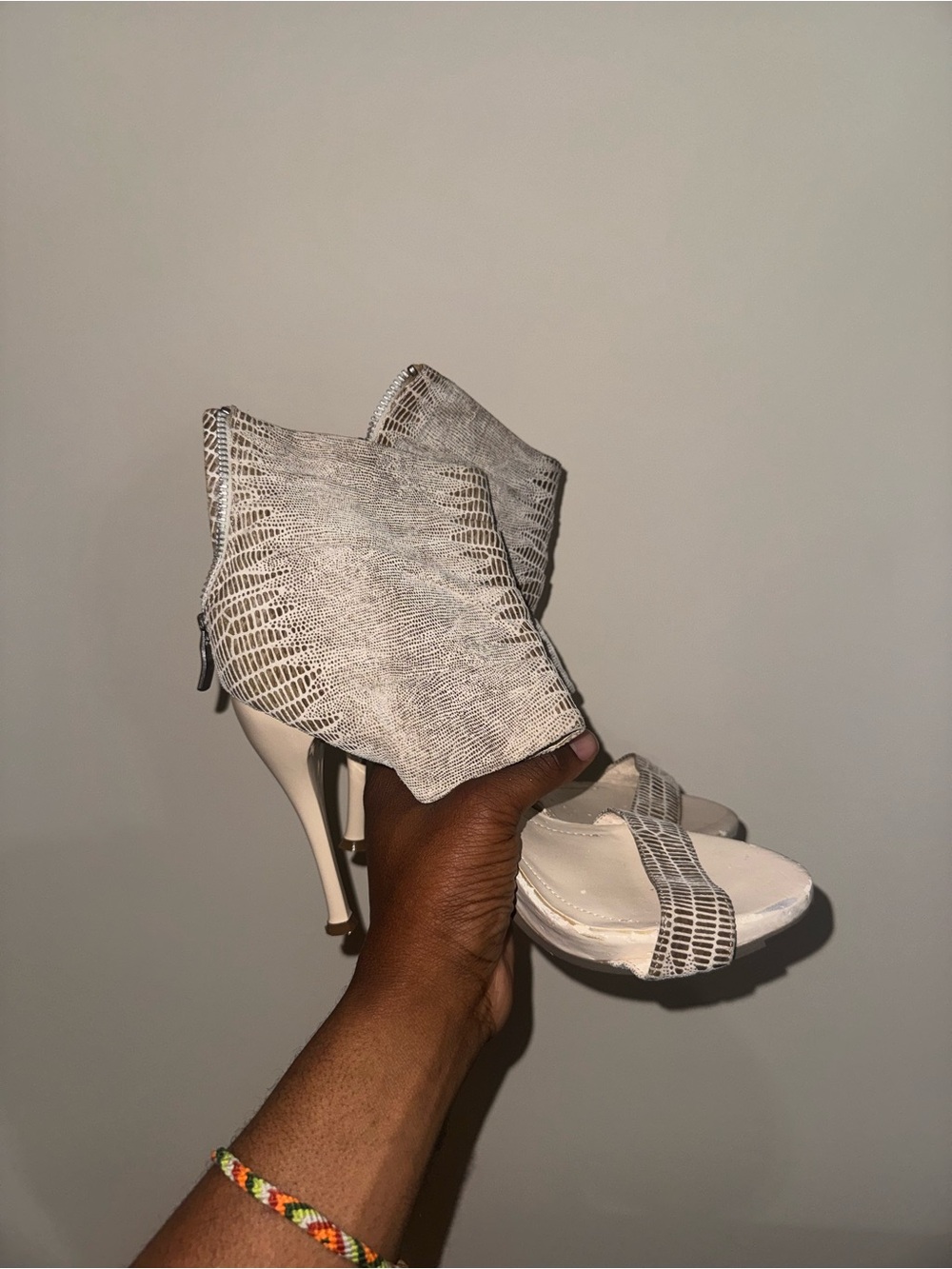 BCBG Snake Heels